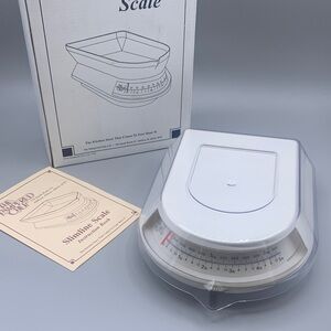 White Vintage Slimline Scale The Pampered Chef Kitchen Scale